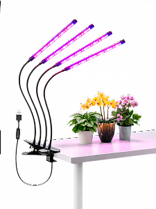 Фитолампа для растений с таймером на прищепке Огонек OG-LDP08